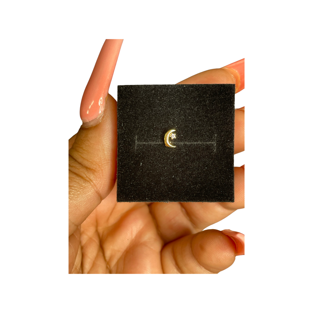 Moon and Star Nose Ring